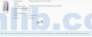 ESXi root被锁