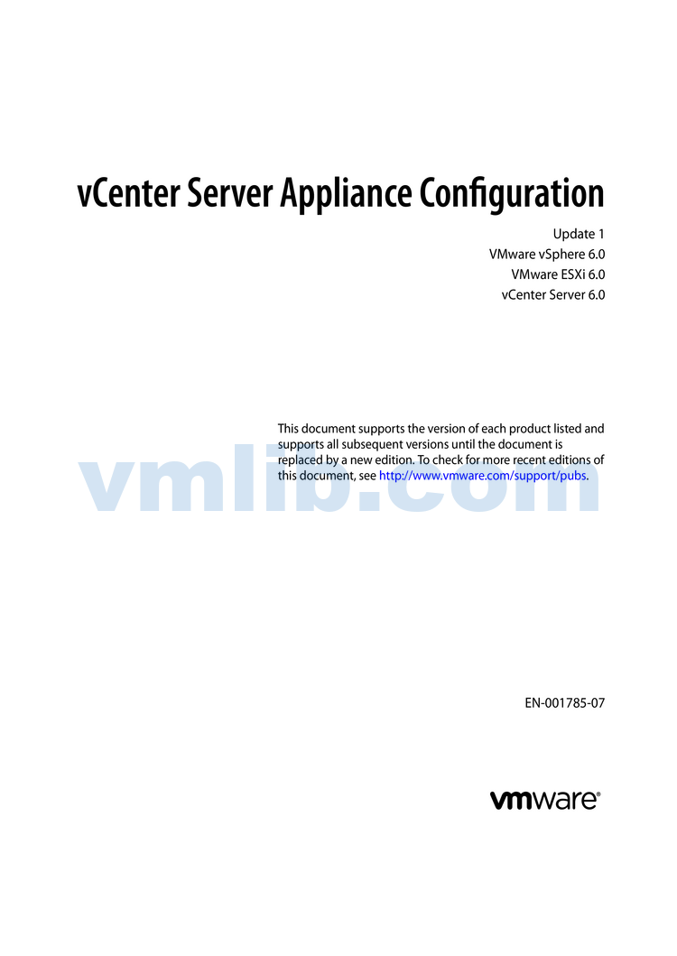 VMware vSphere ESXi vCenter Server 6.0.1 虚拟应用配置指南 - VM技术库