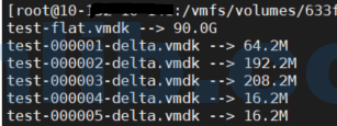 ESXi命令查看快照链,快照大小和快照数量