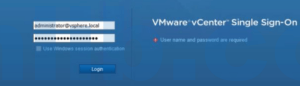 vCenter无法登录”需要用户名和密码“ ”User name and password are required"
