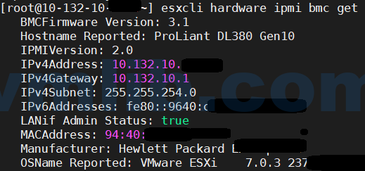 ESXi查看服务器远程管理IP