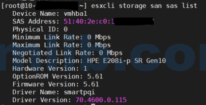 ESXi怎么找RAID卡的驱动和固件版本 | ESXi查询阵列卡信息