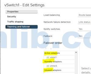 vSwitch虚拟交换机的链路聚合Teaming设置 | 通过命令配置vSwitch Teaming设置