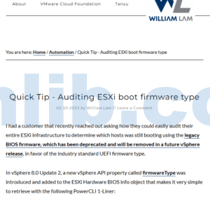 ESXi 9.0只支持UEFI启动,不再支持传统BIOS?