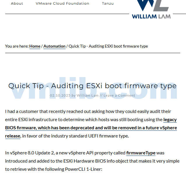 ESXi 9.0只支持UEFI启动,不再支持传统BIOS?