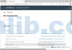 如何从omnissa网站下载VMware Horizon安装包