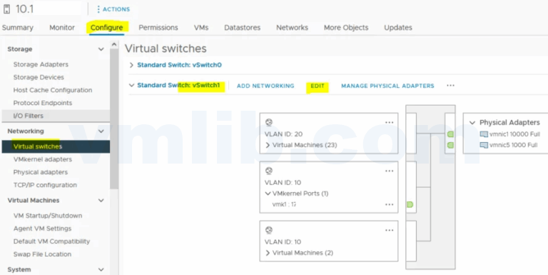 vSwitch Virtual Switch Link Aggregation (Teaming) Settings ...