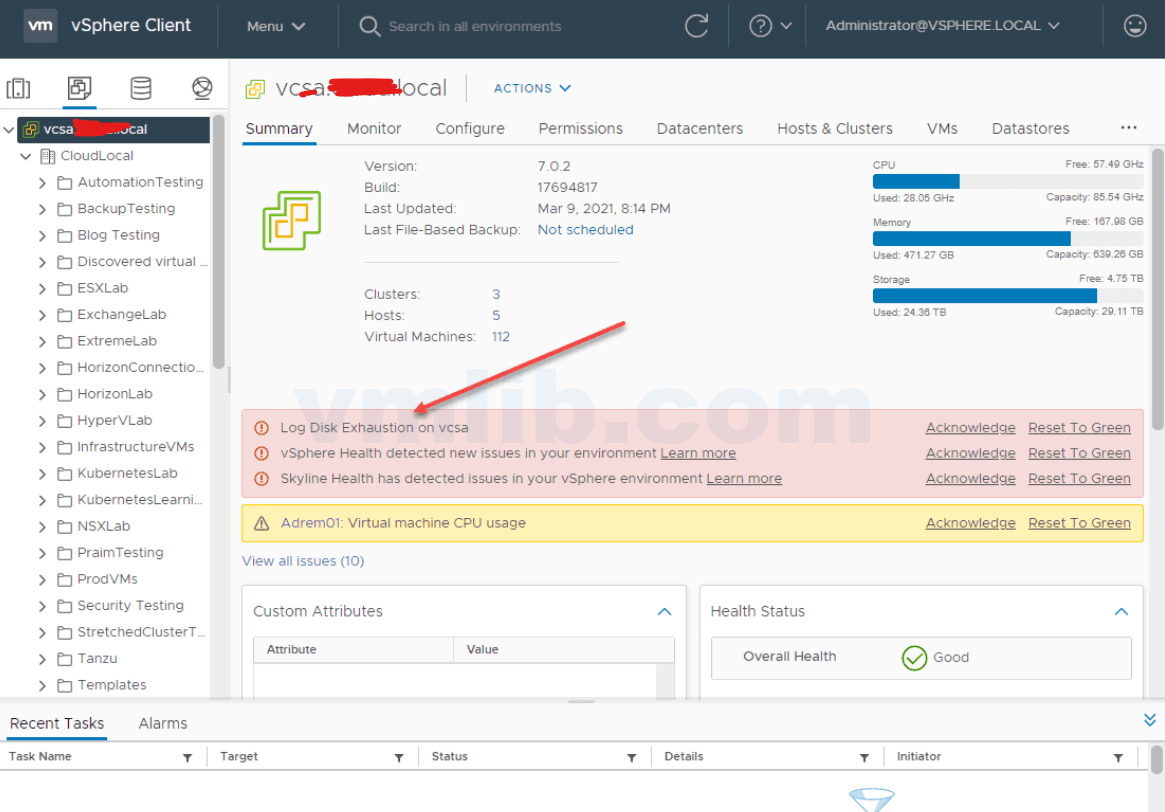 vCenter /storage/log爆满排查指南localhost_access.log、catalina.log日志问题 - VM技术库