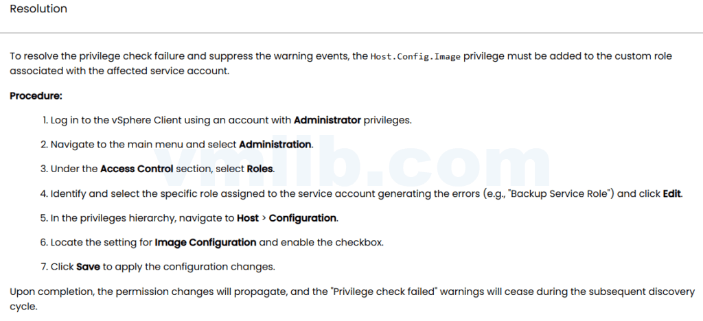 vCenter 8.x权限警告事件暴增？一招解决Host.Config.Image权限问题