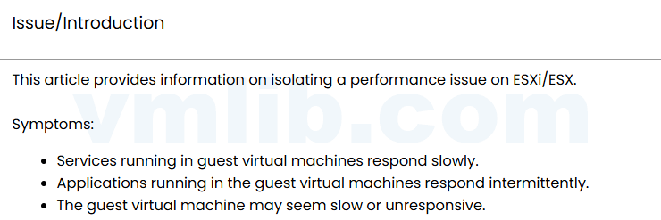 一些VMware ESXi 虚拟机性能问题故障排除指南