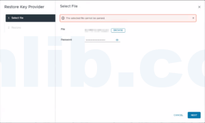 vCenter 8.x Native Key Provider 备份文件解析失败踩坑指南
