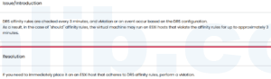 DRS affinity rules亲和性规则检查间隔与违规处理方法