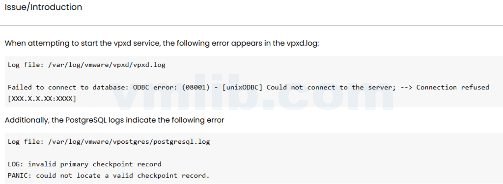 vCenter vpxd 服务无法启动的 PostgreSQL 日志修复方法