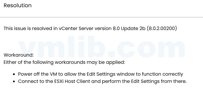 vCenter 8.0U2 编辑旧硬件版本虚拟机设置失败问题