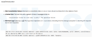 ESXi 8.x中磁盘合并失败:IO被VMFS通过virt-reset中止问题分析