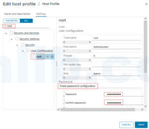 使用 Host Profile 重置 ESXi 主机 root 密码